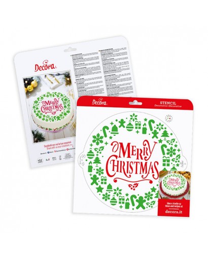 Decora Stencil ghirlanda merry christmas