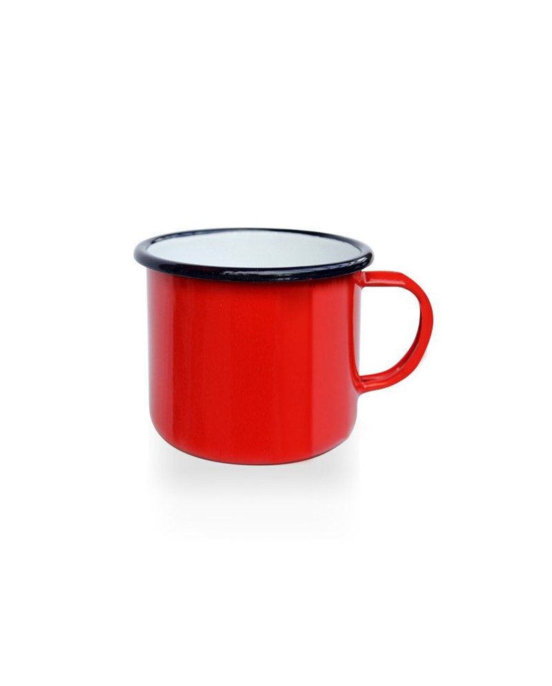 Eva Mug smaltato rosso d. 8